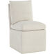 Glenrose Effie Linen Wheeled Dining Chair, Wheeled